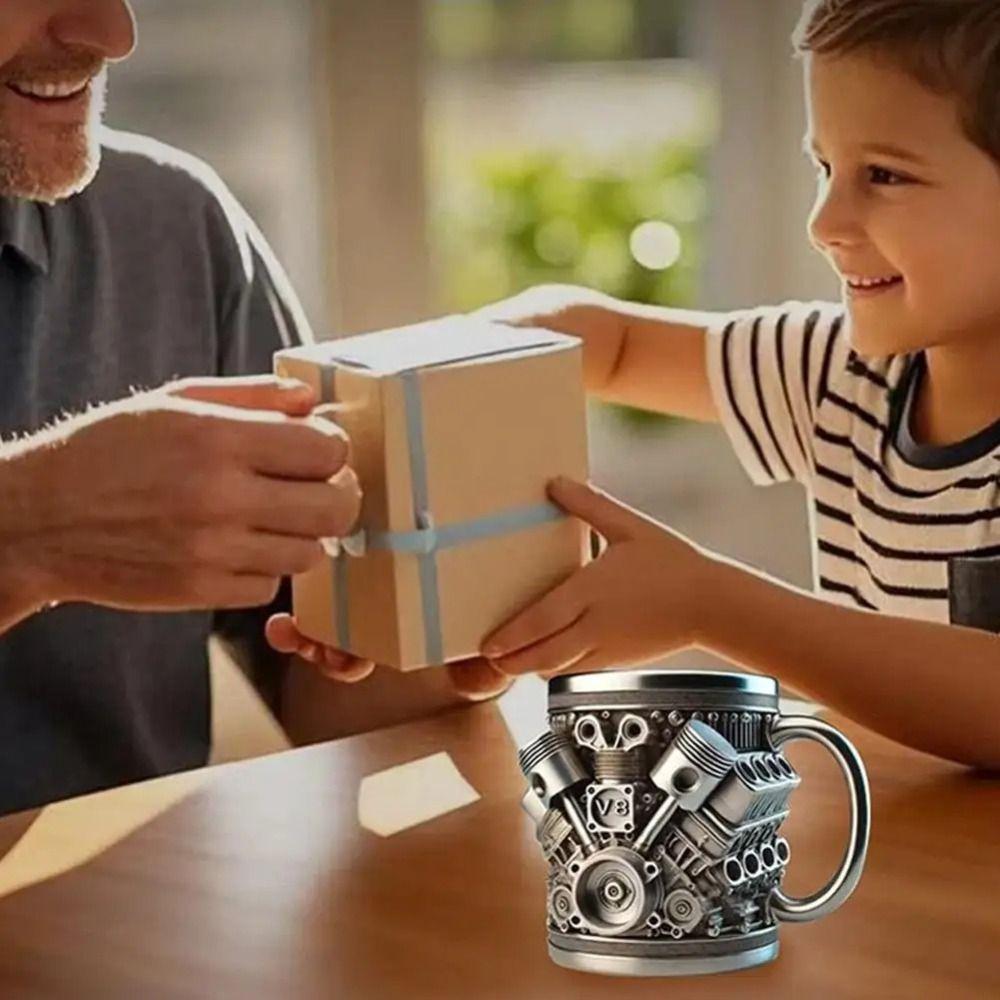 Kitchen Drinkware Car Engines Themed Coffee Mug Rust-Proof Stainless Steel Coffee Cup  Home Decor