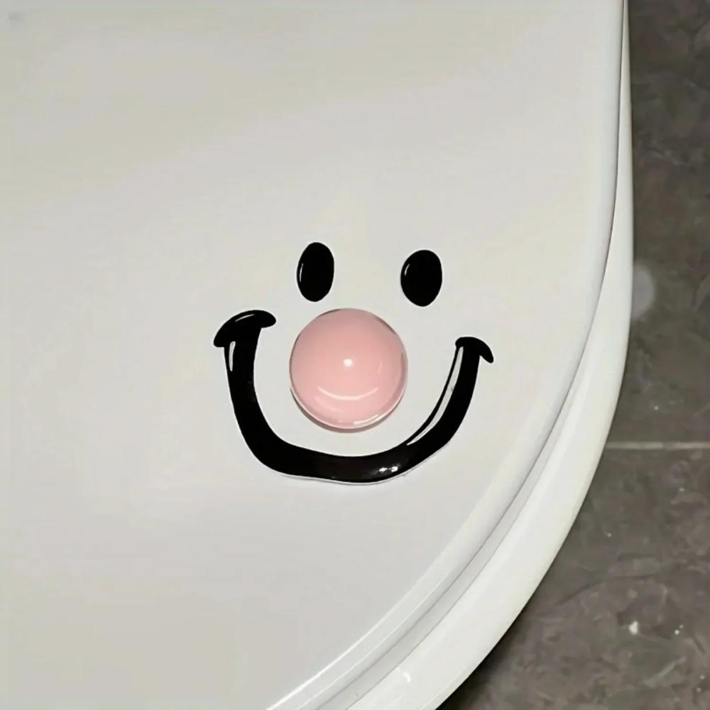 1Pcs Smile Face Ball Toilet Lid Lifter Clown Toilet Lid Lifter Handheld Bathroom Seat Cover Opener For Bathroom Decor Accessorie