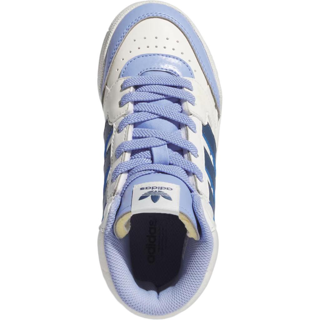 Adidas Originals Drop Step Se Synthetic Leather Elastic Lace Comfortable Versatile Non-Slip High-Top Kids Skate Shoes White Kids Skate Shoes IH2182
