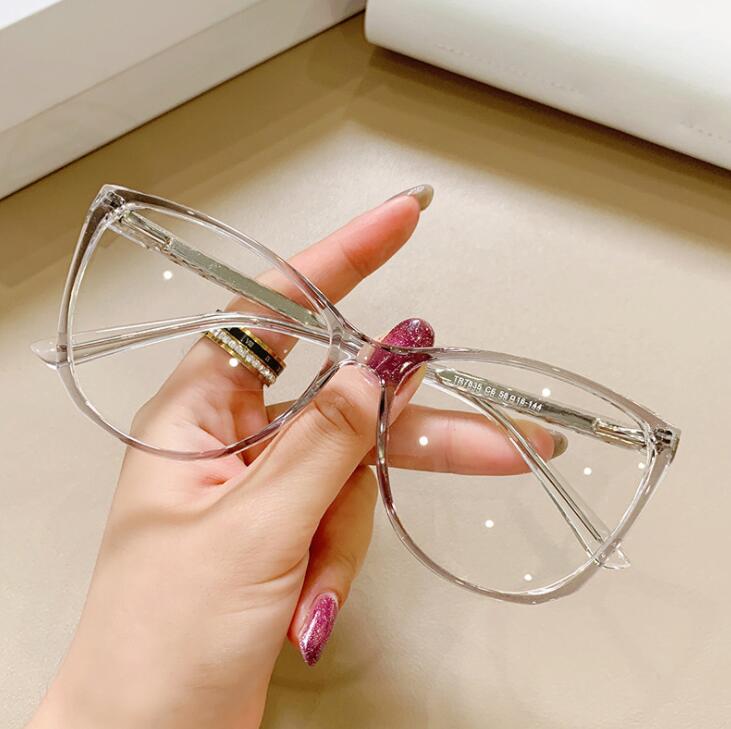 Fashion Women Reading Anti Blue Light Glasses Clear Cat Eye TR90 Prescription Female Glasses Astigmatism