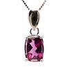 [GOLD STONE] Rhodolite Garnet Necklace AAA Oval Faceted Cut SILVER925 Gemstone Quality January Birthstone Natural Stone Power Stone Pendant Mother's