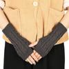 Outdoor Riding Mittens Knitted Gloves  Half Finger Gloves Cute Wool Gloves  Autumn