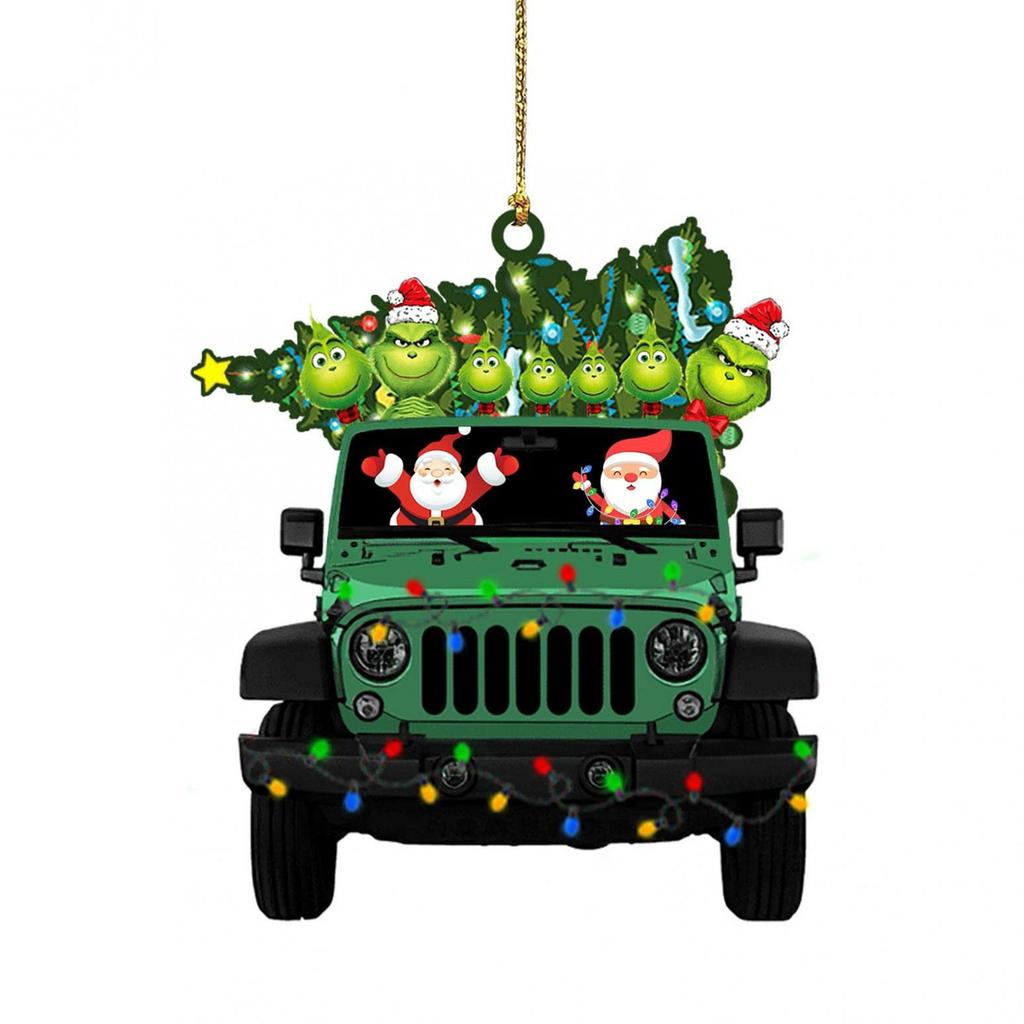 Pendant Christmas Ornaments Acrylic Flat Xmas Tree Hanging Decoration Xmas Printed Ornament Christmas Tree Holiday Party Decor For Family Friends