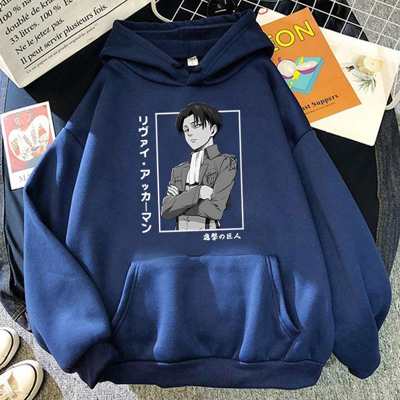 New Fashion Anime Levi Ackerman Printing Hoodies Unisex Autumn And Winter Sweatshirt Sports Loose Hoodie Casual Tops
