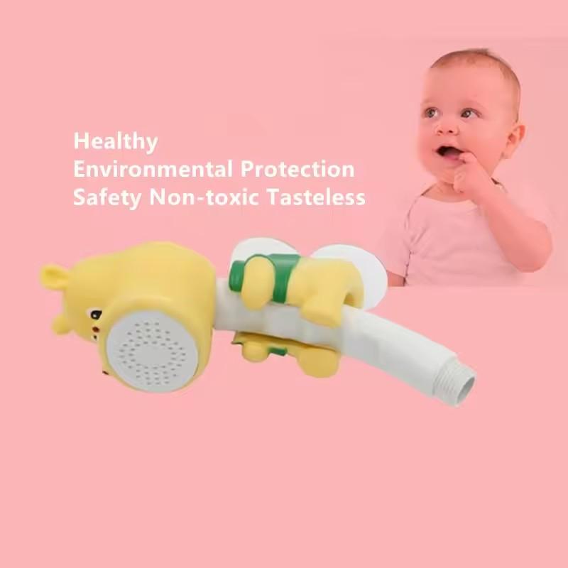 New Cute Cartoon Kid Shower Head with Suction Cup Shower Bracket Children Bath Sprayer Baby Shower Nozzles Bathroom Accessories