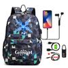 Anime Game Usb Charging Travel Backpack Students Large Capacity Bookbag for Boy Girl Printed Canvas Backpack School Bag Kids Gifts