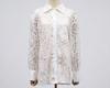 2025 French Fashion Lace Floral Long Sleeve Tunic with Turn-Down Collar