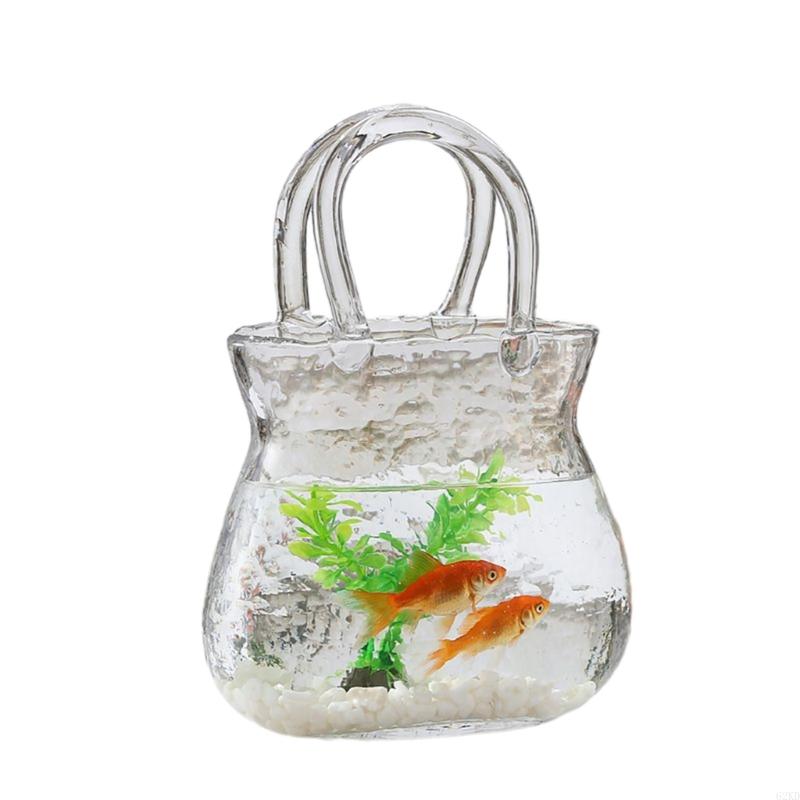 62KD Clear Glass Vase Fish Bowl Container Bucket Table Decors Supplies for Holiday Birthday Party Background Decorations
