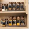 12Pcs Glass Spice Jars with Labels  4 Oz Square Spice Containers with Acacia Wood Lids Pen Funnel Seasoning Jars for Spice