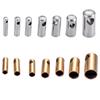 20pcs Stainless Steel End Caps Crimp Clasps Connector Fit 0.6 ,0.9,1.2,1.8,2.4,3.2mm Sake Chain Necklace Jewelry Accessories