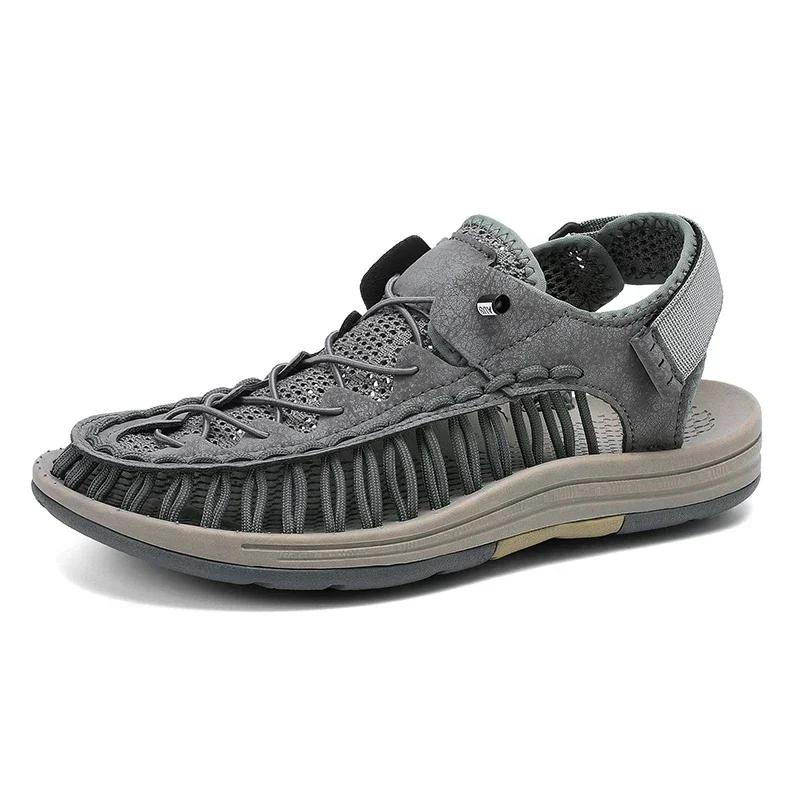 Summer New Sandals Men's Brand Designer Fashion Casual Outdoor Waders Large Size Hand-woven High Quality Beach Sandals For Men