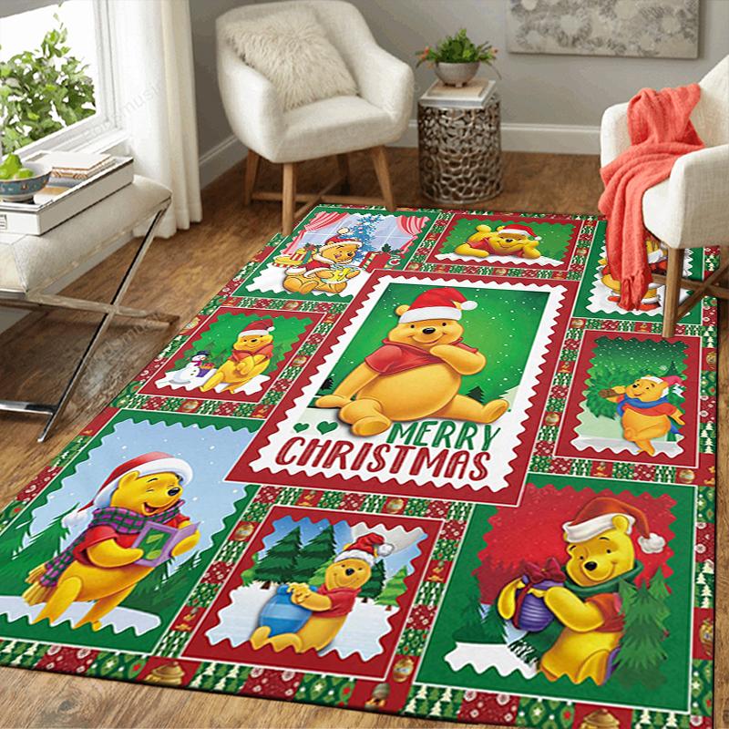 1Pc Christmas Winnie Pooh Rug Office Carpet Indoor Outdoor Doormat Nonslip Soft Comfortable Living Christmas Halloween Xmas Gift D924570