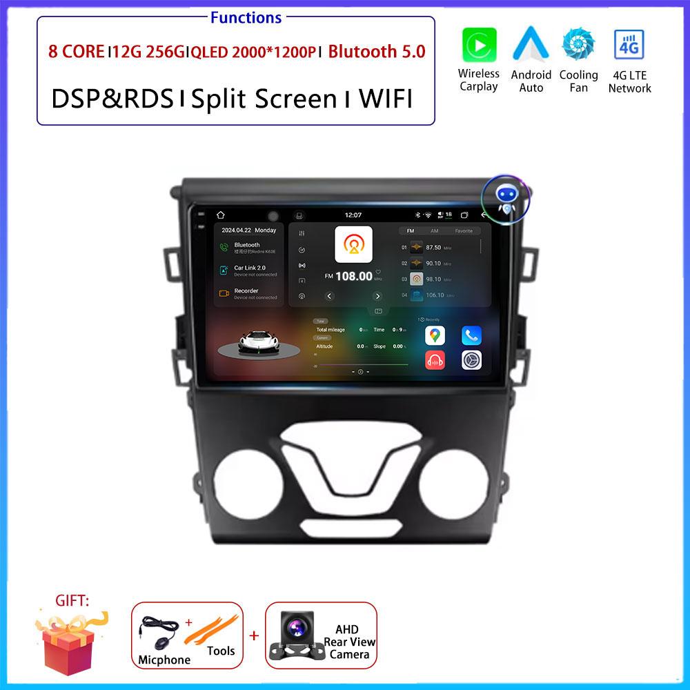 Android Carplay Auto For Ford Mondeo 5 Fusion 2012 2013 2014 2015 2016 - 2019 Car Radio Navigation GPS Multimedia Video Player