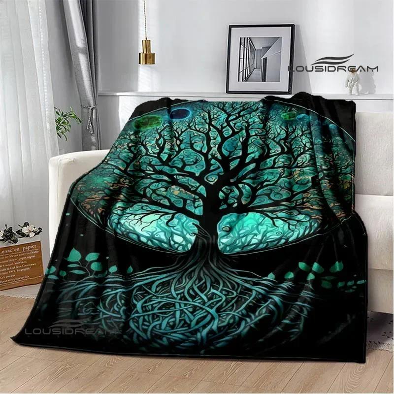 Tree of Life Printed Blanket Flannel Warm Blankets Soft and Comfortable Blanket Bed Linings Cubre Cama Birthday Gift