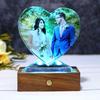 FANF&YKPY Personalized Crystal Custom Color Pictures - Heart-shaped Crystal Photo Frame, Birthdays, Gift for Her, Wedding Gifts, for Girlfriends,