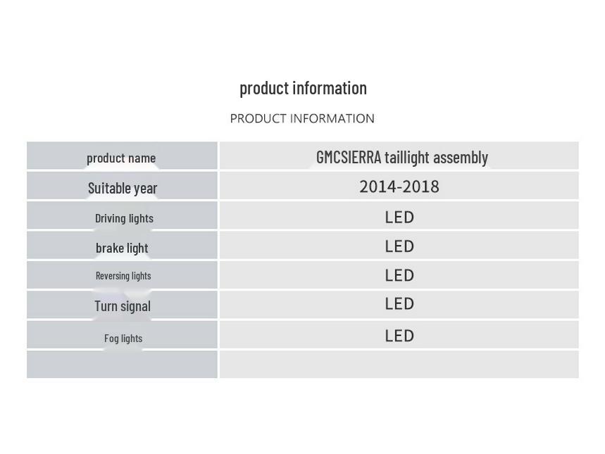 Tail & Signal Lights for 2014-2018 GMC Sierra - Welcome & Brake Functionality