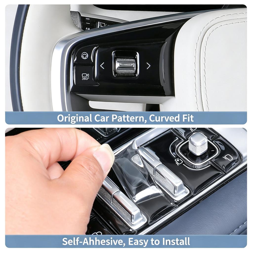 FOR ZEEKR 9X Silicone Patch for Central Control Buttons Interior Seat Buttons, Anti Scratch and Anti Drip Decorative Accessories