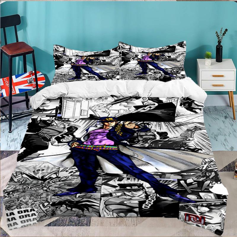 3PCS Jojo Bedding Set,Including 1pc Duvet Cover And 2pcs Pillowcases Perfect for Bedroom, Dormitory, Large size Fan Christmas gift