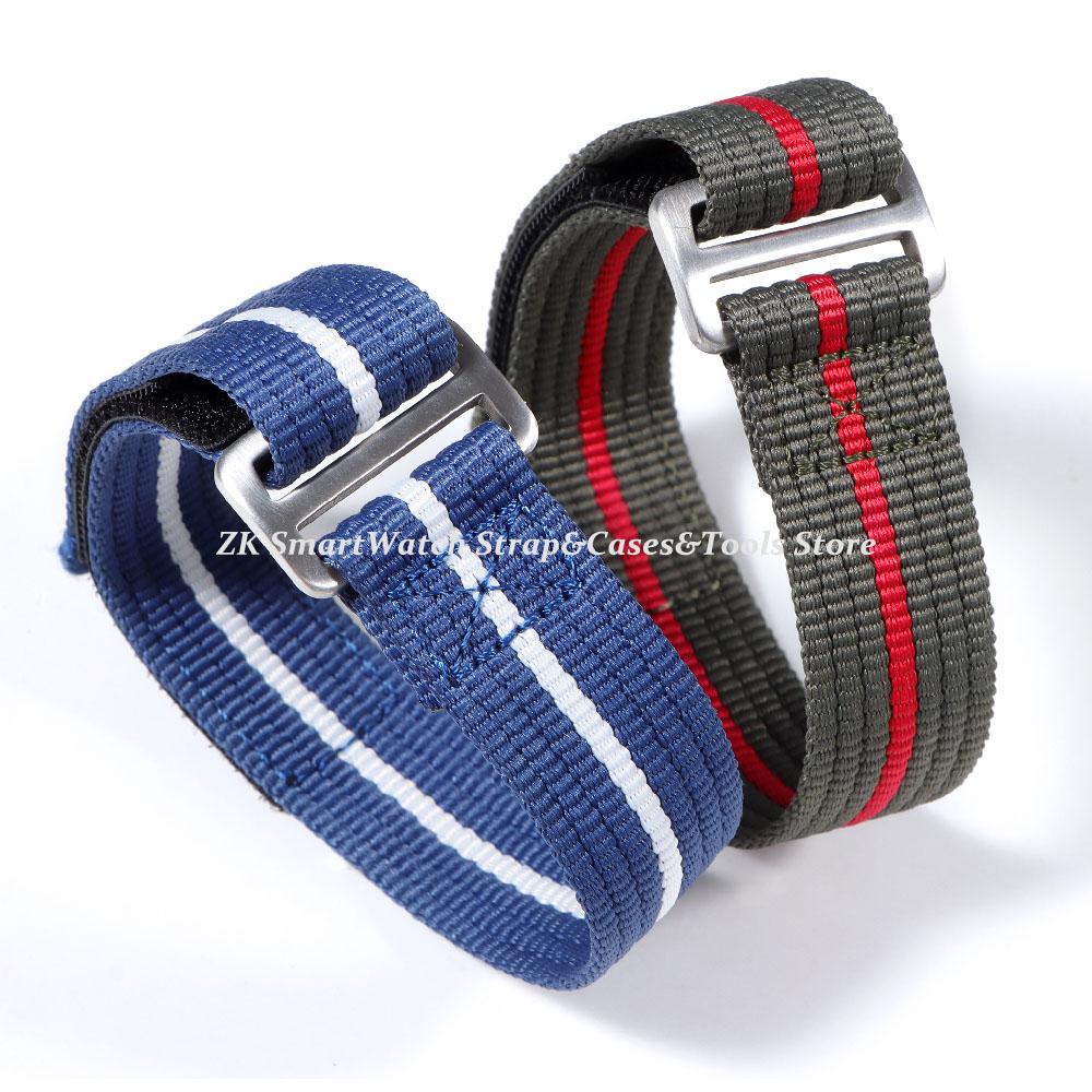 20mm 22mm Nylon Watch Strap Military Sport Wrist Band Nylon Woven Fabric Bracelet Men Women Replacement Canvas Watch Bands
