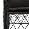 Vidaxl 5-Cz. Garden Furniture Set With Cushions, Black, Poly Rattan