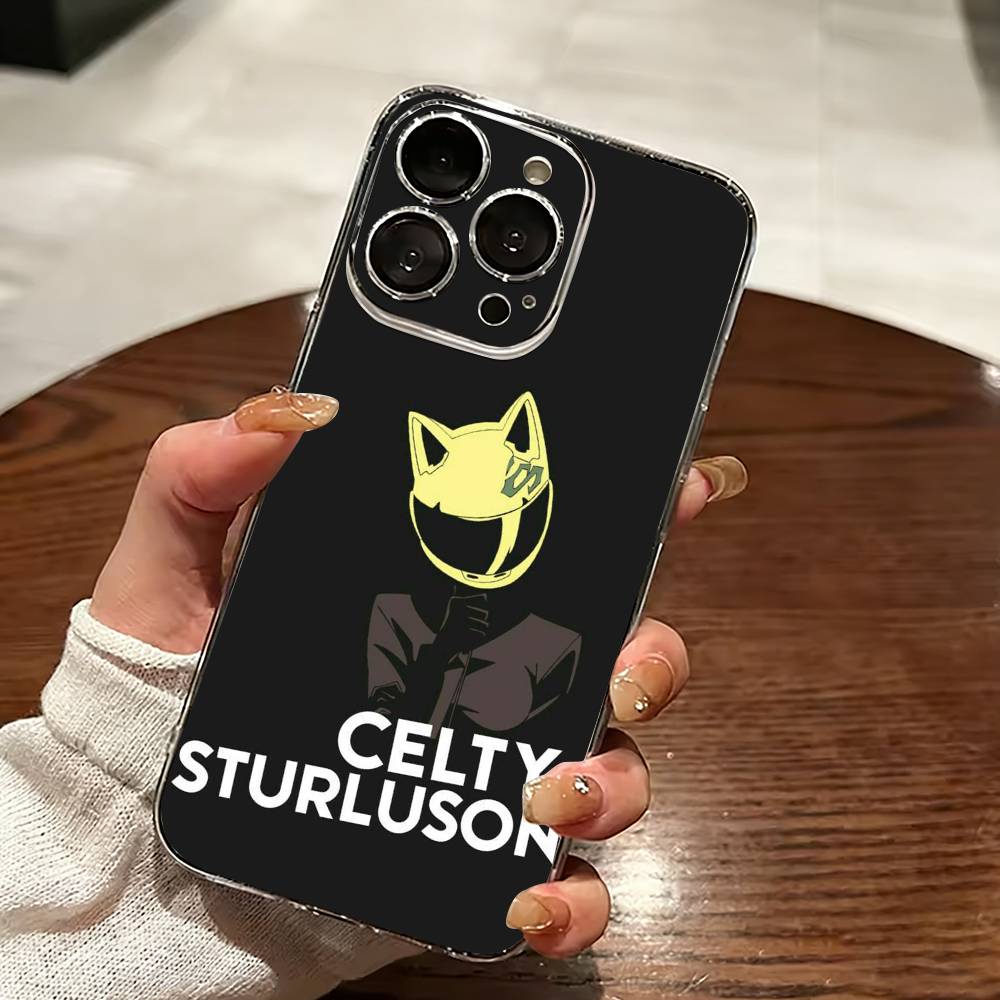 Anime DuRaRaRa C-Celty Sturluson Phone Case Transparent Silicone Soft For iPhone 17 16 15 14 13 12 11 Mini Pro Max Plus iPhone15