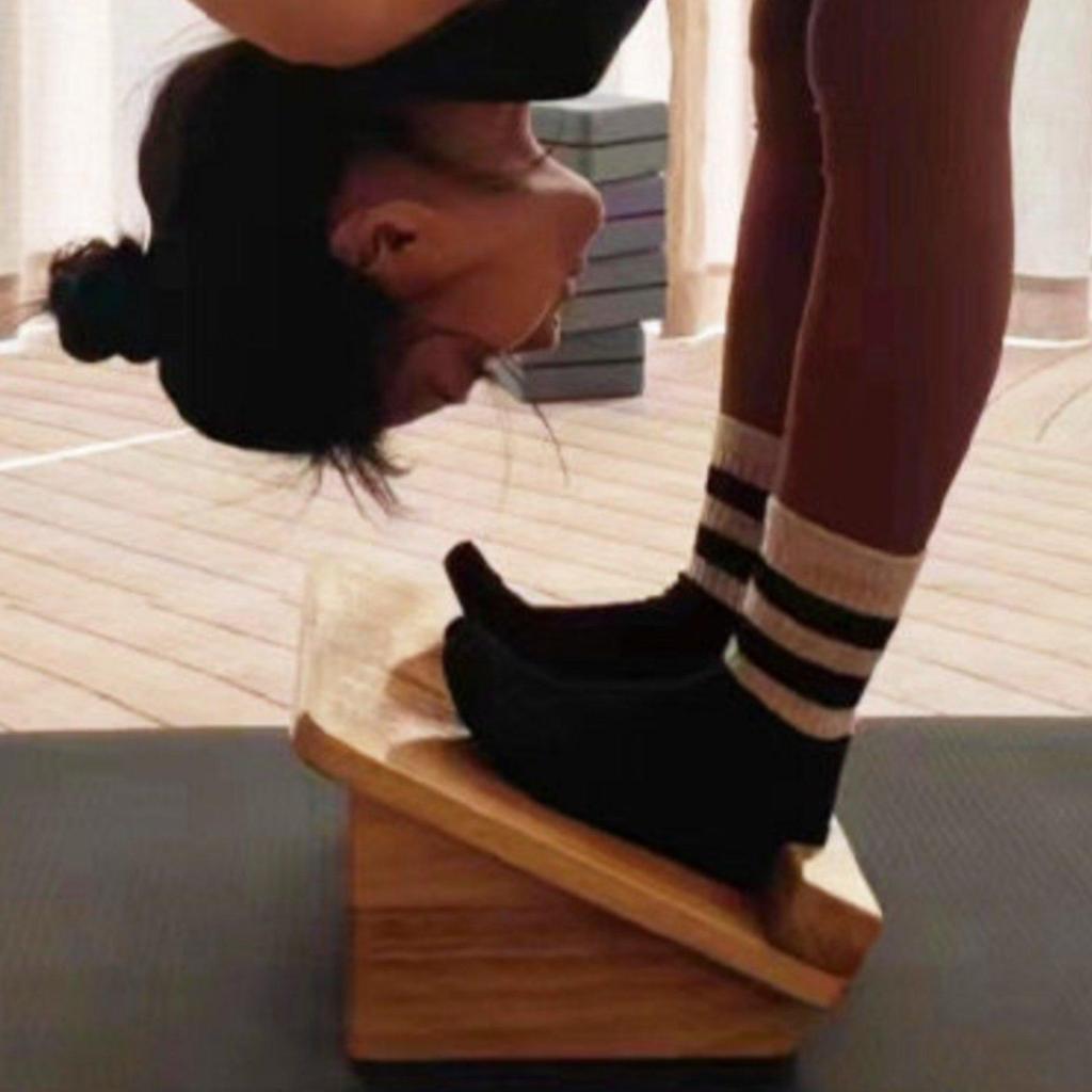 Tavola Inclinata in Legno Legno Massiccio Stretching Polpacci Fisioterapia per Palestra