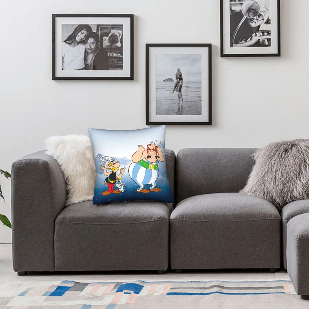 Pillow Cover A-Asterix E-Et Obelix Manga Fashion Pillow Case For Living Room Sofa Pillowcases