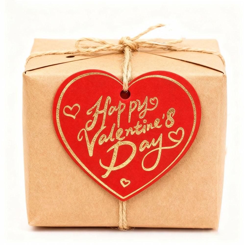 100 ks Kartičky ve tvaru srdce Štítky na Valentýna Závěsná dekorace Bílý Červený Papír Dortová Dekorace Štítek Řemesla pro kutily Dárkové štítky