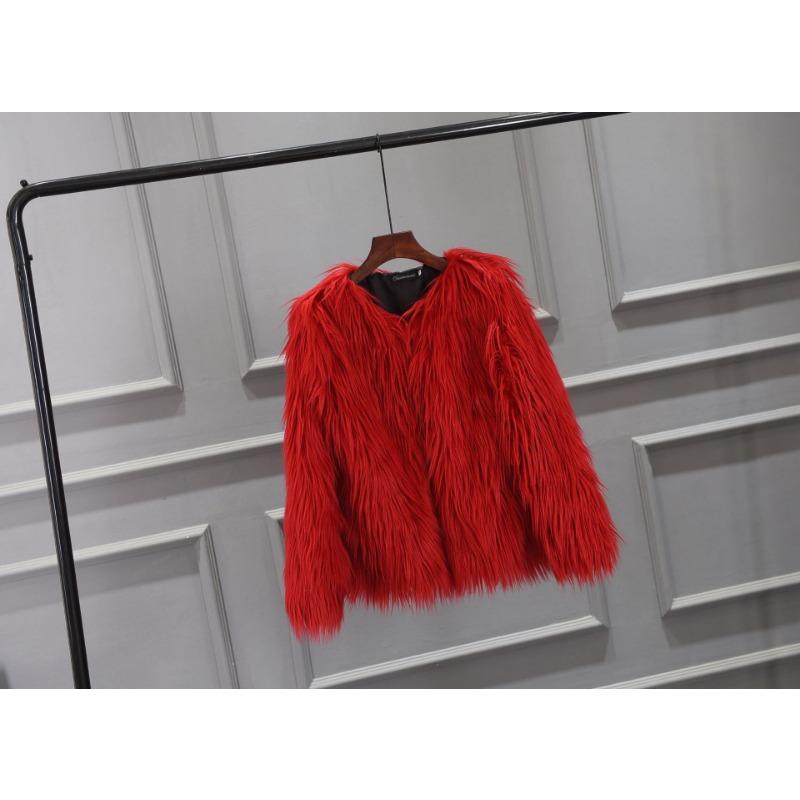 

Зимний новый свитер из утолщенной шерсти для девочек, куртка, детская куртка из искусственного меха для детей среднего и старшего возраста 90cm красный