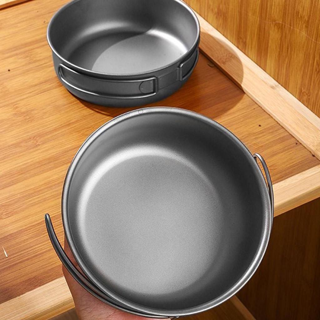 Backpacking Pan Non Stick Skillet With Foldable Handle Backpacking Pan Camp Cookware Pot For Outdoor Hiking Hunting Travel Road