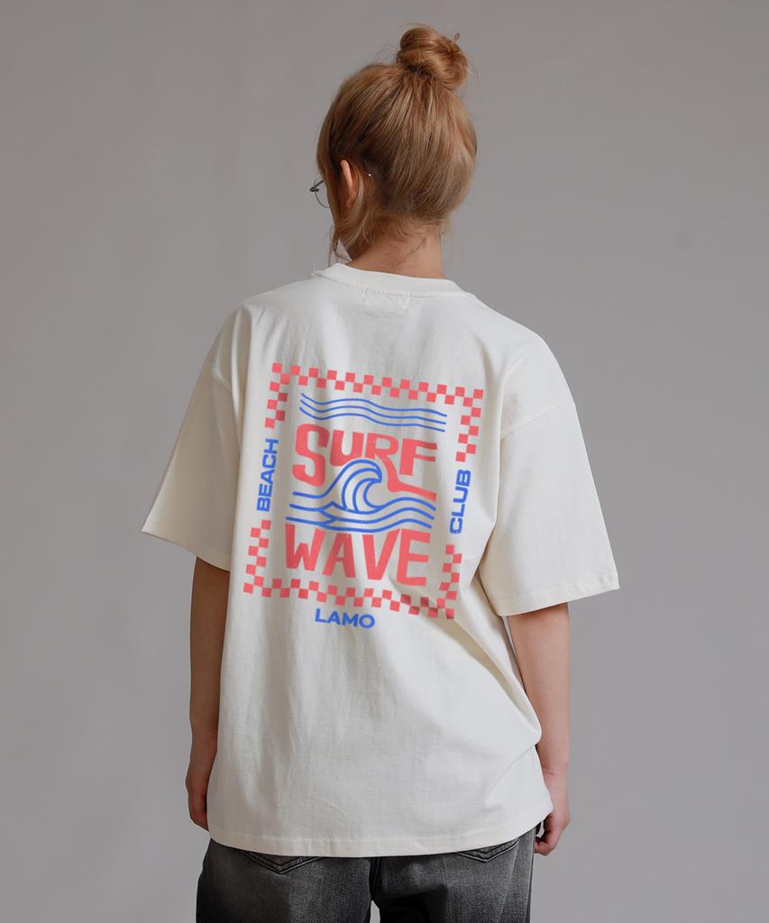 LIKE THE MOST Surfing Ramo Oversized Short Sleeve T-Shirt_Cream