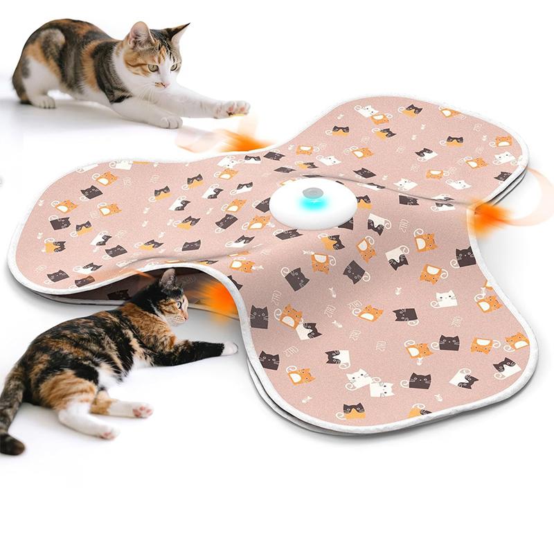 Interaktives Katzenspielzeug Wiederaufladbar Berührungsempfindlich Verstecken und Suchen Kätzchen-Zerrspielzeug Jagdinstinkte Bewegung für Katzen Angelrute Feder-Spielzeug