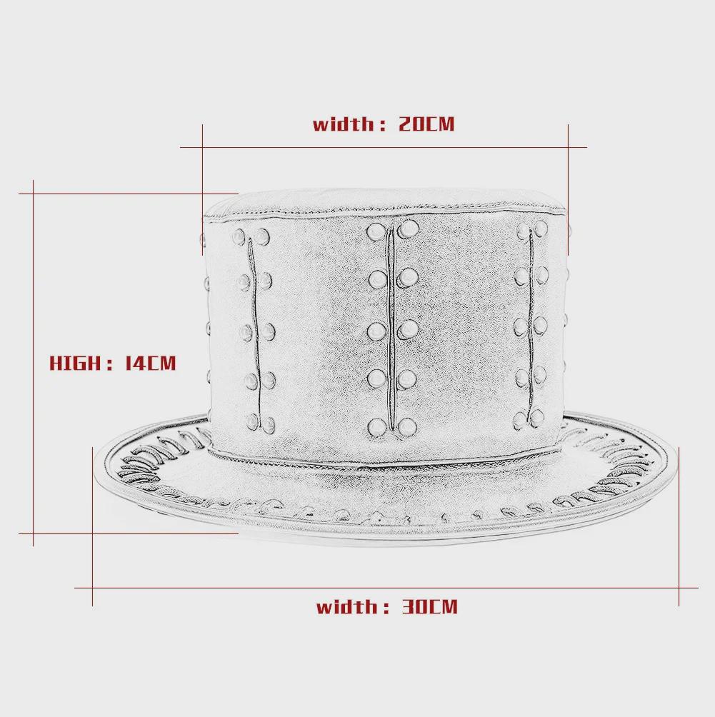 Unisex Halloween Plague Doctor Punk Hat - European/American Style PU Magic Hat for Costumes and Dance Accessories