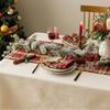 2026 1PC Red Tablecloth Plaid Table Runner Placemat Heat Insulation Mat Christmas Fabric High Temperature Resistant Home Coaster Decoration