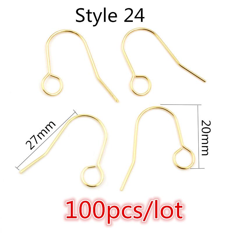  20x17mm Multi Styles Stainless steel DIY Earring Findings Clasps Hooks Jewelry Making Accessories Earwire