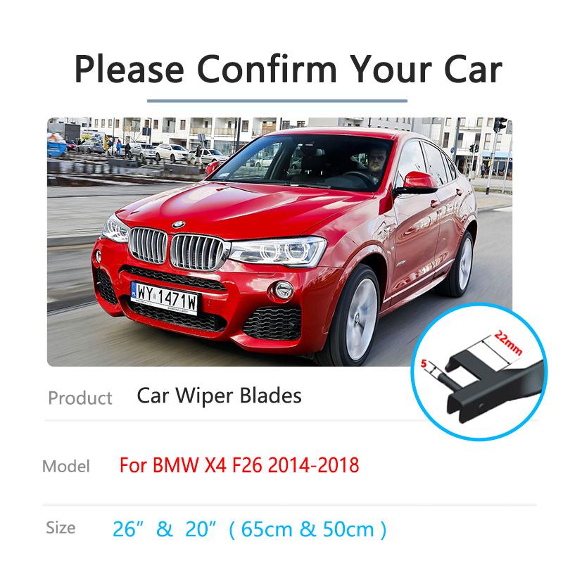 2x Pre BMW X4 F26 2014 2015 2016 2017 2018 Stierače Ramienka Stieračov Predné Sklo Čelné Sklo Auto Čistenie