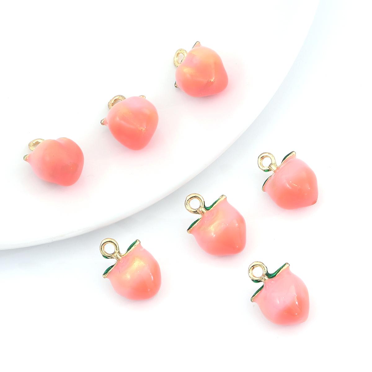 

2 шт медный кулон с капающими фруктами для изготовления ювелирных изделий DIY браслет, ожерелье, серьги, фурнитура 15x10mm