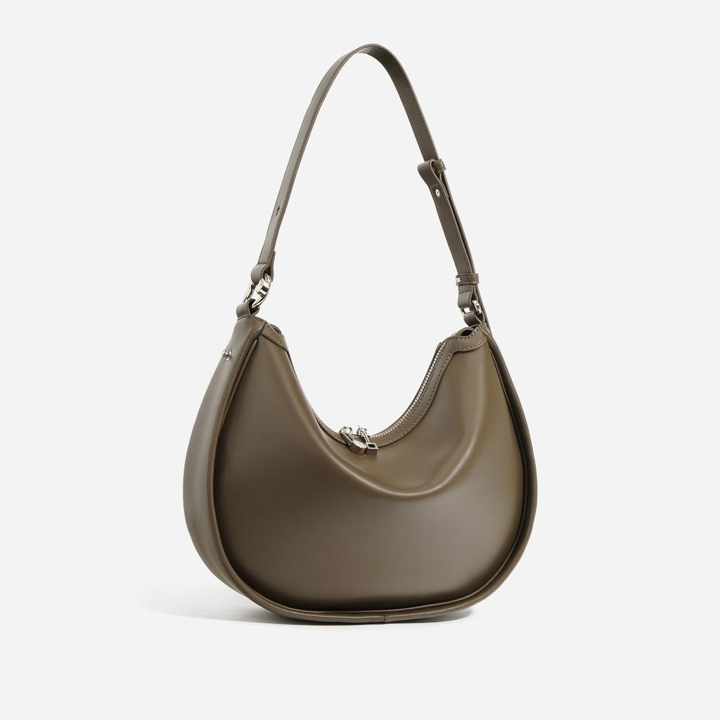 Underarm Bag, New Women's Bag, Leather Handbag, Women's Niche Design Bag, High-end Crescent Bag, Shoulder Bag