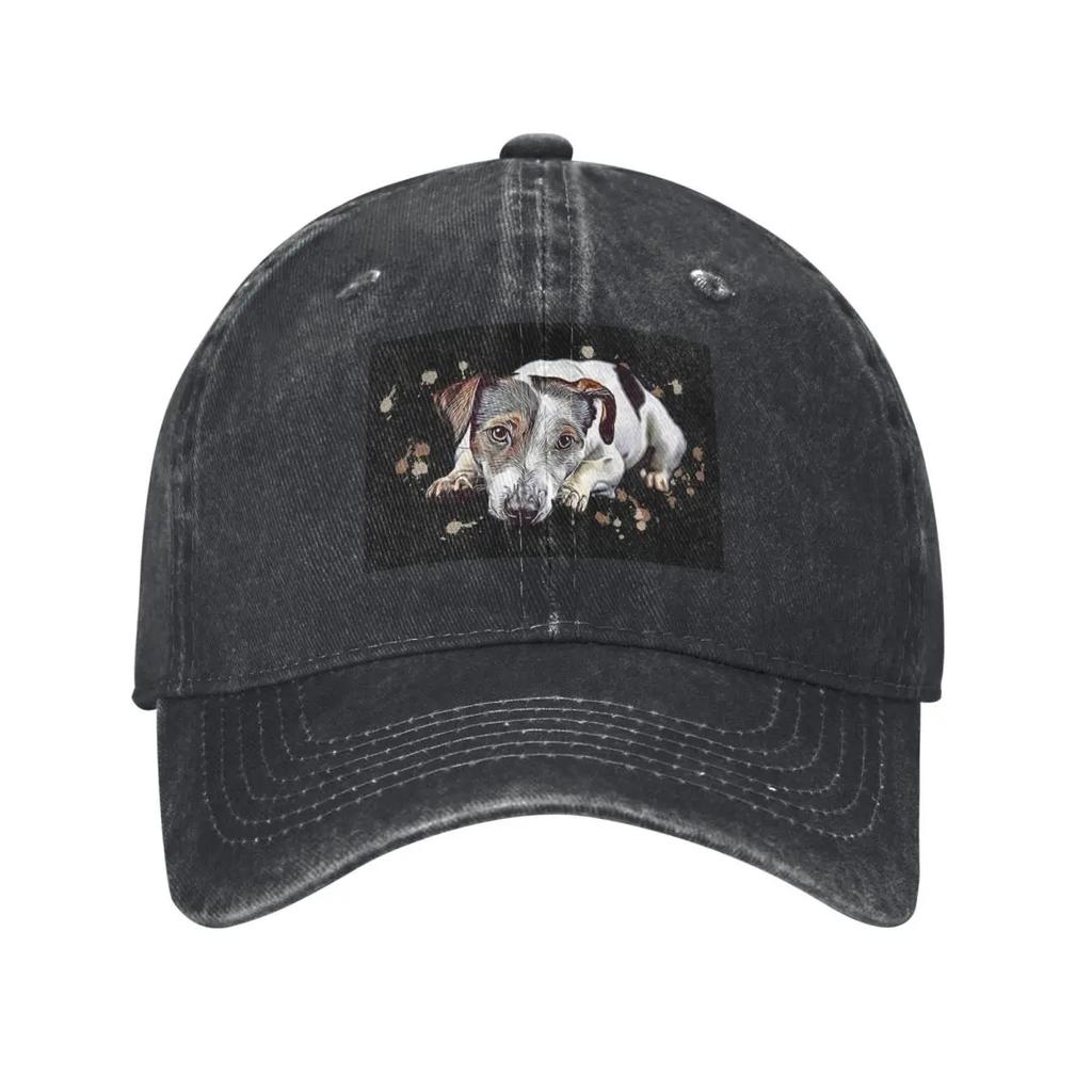 Sweet Jack Russell Terrier Gift Dog Lover Mum Baseball Caps Denim Hats Adjustable Casquette Streetwear Baseball Cowboy Hat