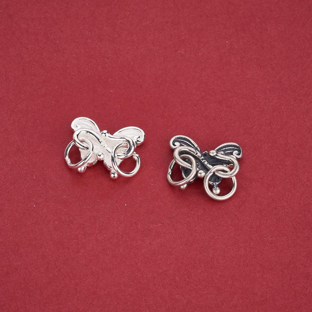 S925 Sterling Silver Butterfly Clasp for DIY Bracelets, Necklaces, Braided Rope, Beading, and Jewelry Accessories.