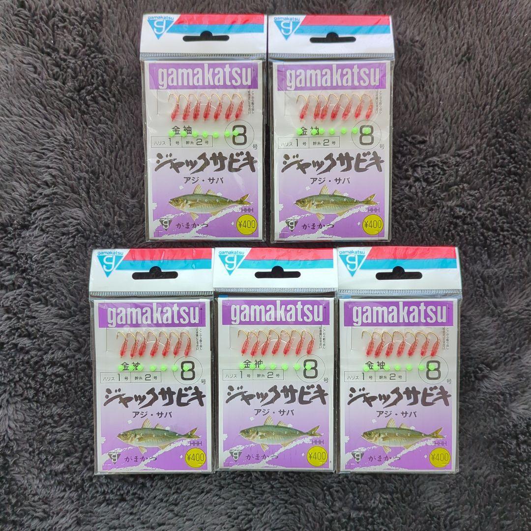 Used AXW) [Out of print] Gamakatsu Jack Sabiki Pink No. 8 5-piece set