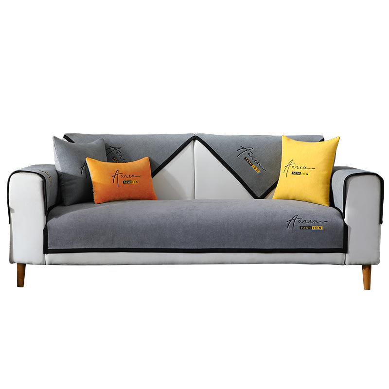 Chenille Sofa Cushion Four Seasons Universal Non-Slip Simple Modern Cushion Affordable Luxury Style Western Style Sofa Cover Cover Cloth