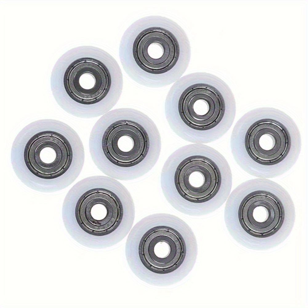 10Pcs Shower Door Roller Runner Wheel Replacement White Shower Room Pulley 23mm Wheel Diameter For Household Shower Enclosures