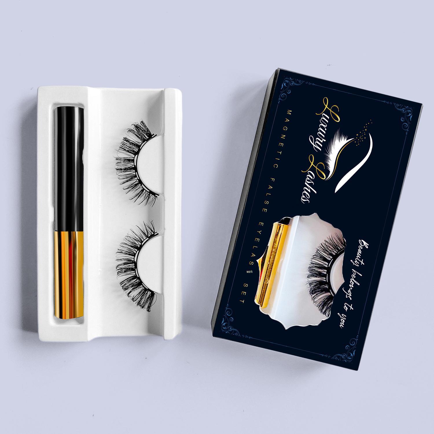 Magnetic Natural-Look False Eyelashes: 3 Pairs of European & American Style