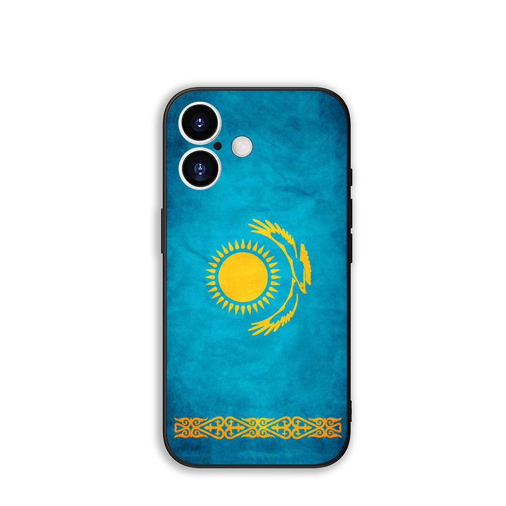 For Apple iPhone 17 16 15 11 Pro XS Max XR 6 7 8 Plus + SE 2020 5 16E Phone Cover Case Kazakhstan Flag