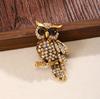 Fashion Owl Golden Pin, Women's Anti-exposure Buttons, Fixed Clothes Collar Accessories, Wedding Party Gifts