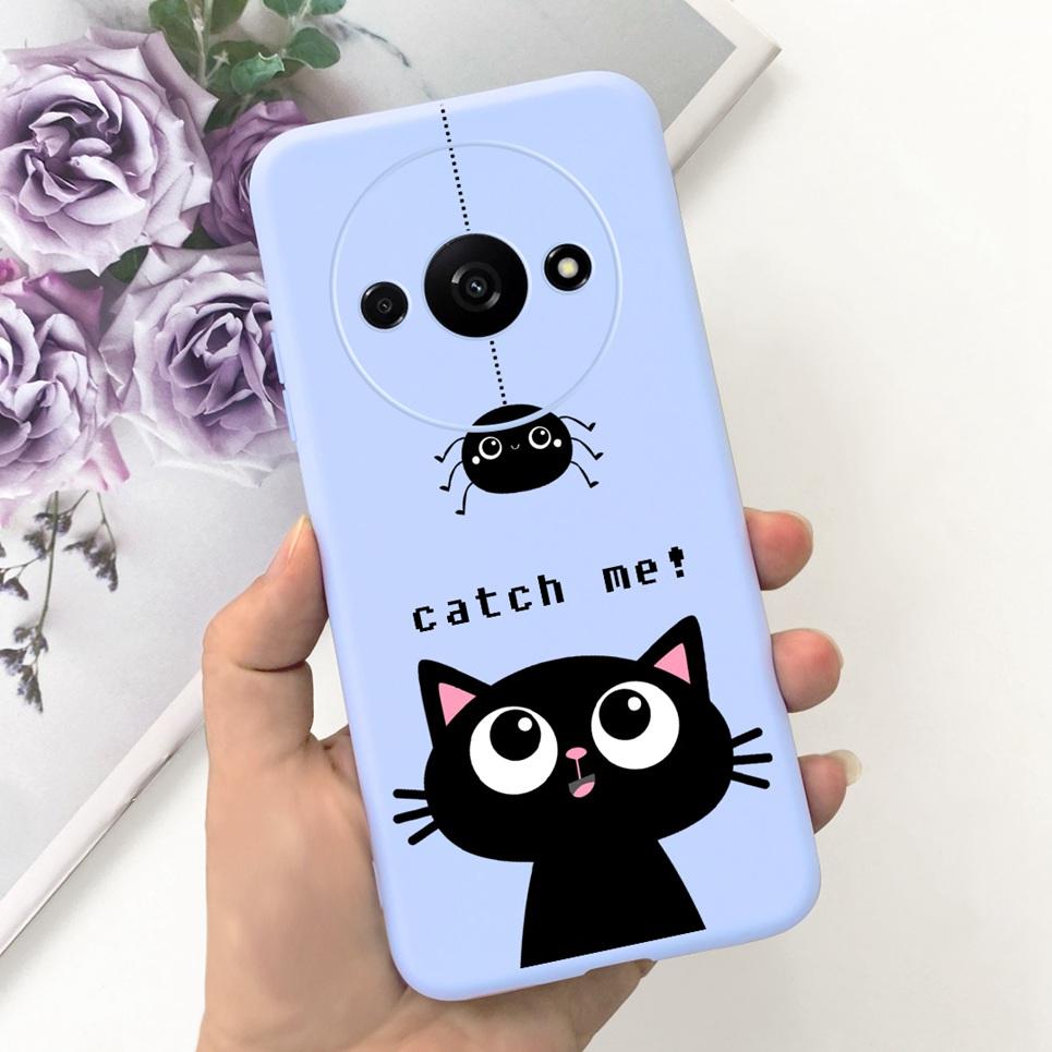 Rückseite für Xiaomi Redmi A3 4G Drachen Cartoon Tiere Cartoon Malerei Funda Etui für Xiomi RedmiA3 A 3 Weiche TPU Silikon Tasche