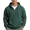 Men S Solid Color Waffle Hooded Half Zip Long Sleeve Pullover Sweatshirt