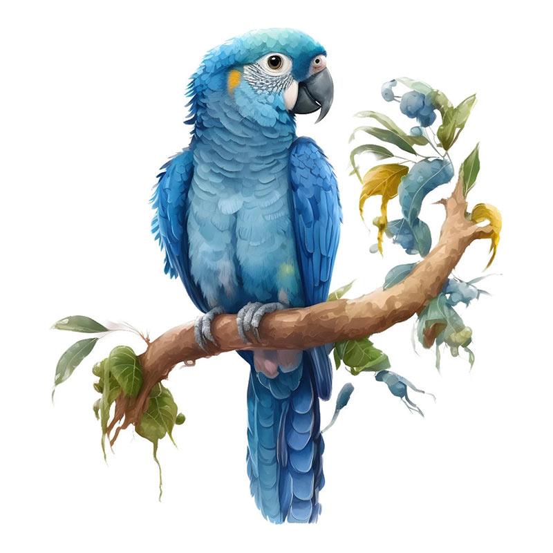 Hand Painted Parrot Wall Sticker For Home Decoration Waterproof Sticker Toilet Living Room Cabinet Refrigerator Home Decals M413