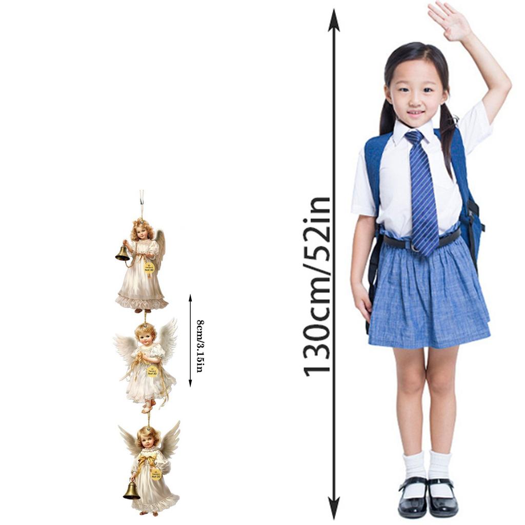 2D 12 Piece Set Of Victorians Angel Wooden Decoration Set, Traditional Holiday Home Window Decoration